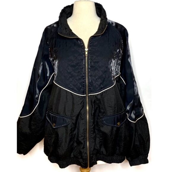 Vintage 1990’s Shimmery Duo Tone Windbreaker Jacket - Picture 1 of 6